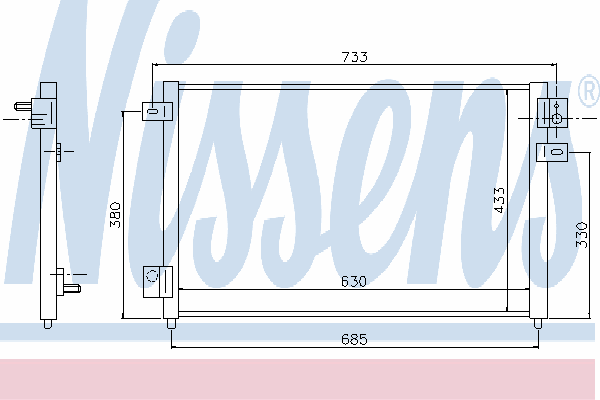 94717 Nissens radiador de aparelho de ar condicionado