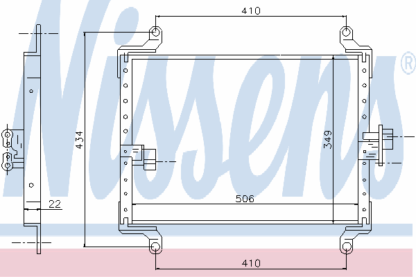 94700 Nissens radiador de aparelho de ar condicionado