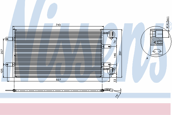 94678 Nissens radiador de aparelho de ar condicionado