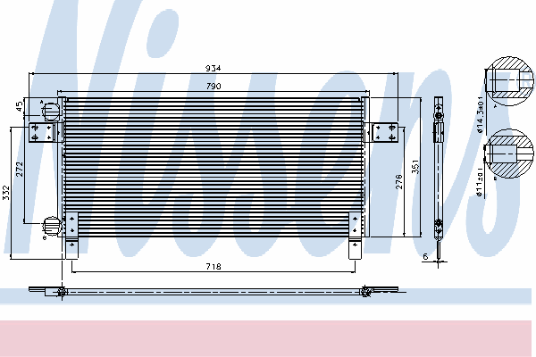 94681 Nissens radiador de aparelho de ar condicionado