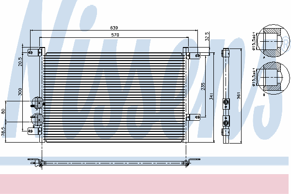 94526 Nissens radiador de aparelho de ar condicionado