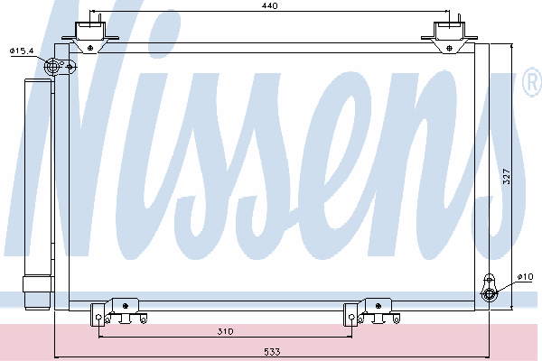 Radiador de esfriamento de motor 94516 Nissens