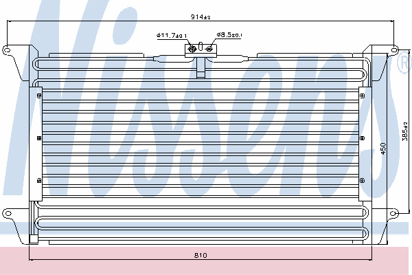 Radiador de aparelho de ar condicionado 94539 Nissens