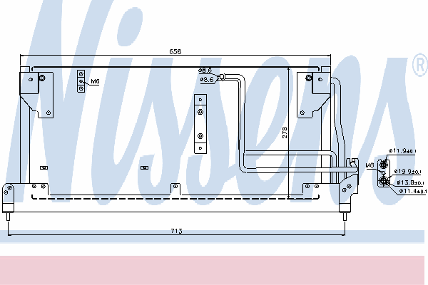 94502 Nissens radiador de aparelho de ar condicionado