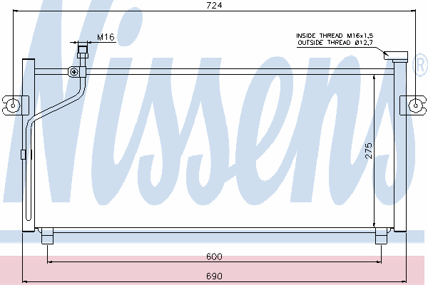 94497 Nissens radiador de aparelho de ar condicionado