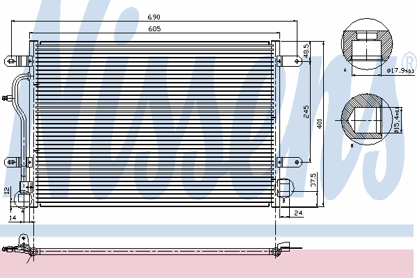 94665 Nissens radiador de aparelho de ar condicionado