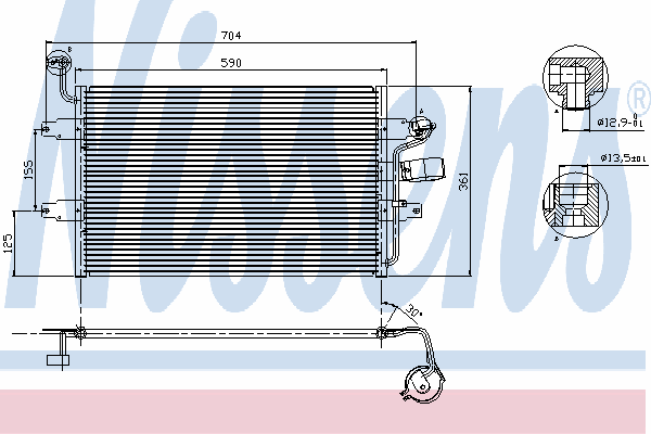 94574 Nissens radiador de aparelho de ar condicionado