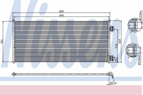 94577 Nissens radiador de aparelho de ar condicionado