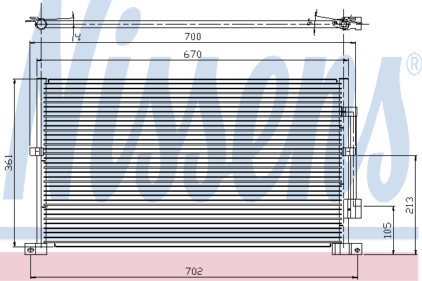 94585 Nissens radiador de aparelho de ar condicionado