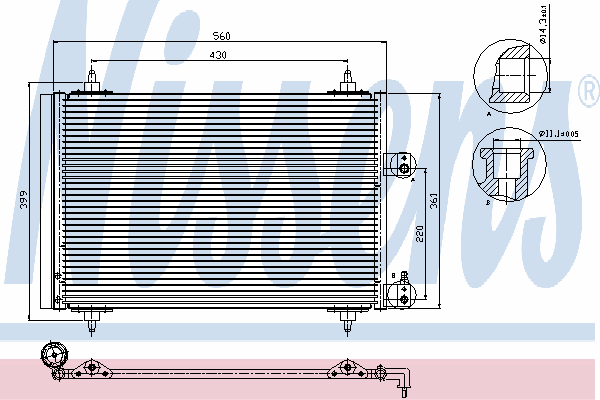 94560 Nissens radiador de aparelho de ar condicionado
