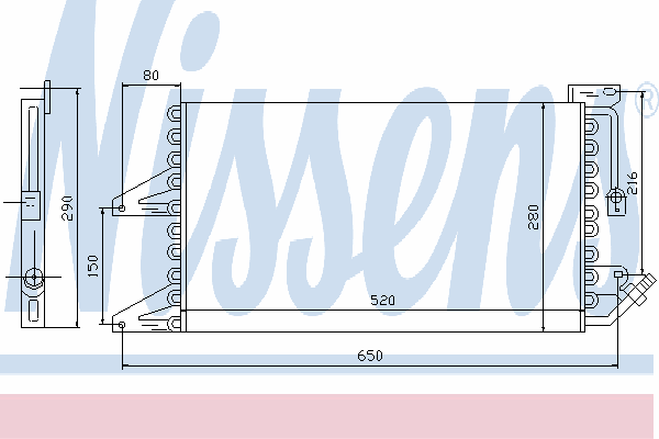 94565 Nissens radiador de aparelho de ar condicionado