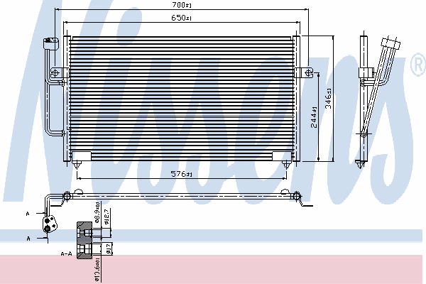 940101 Nissens radiador de aparelho de ar condicionado