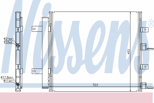 940117 Nissens radiador de aparelho de ar condicionado