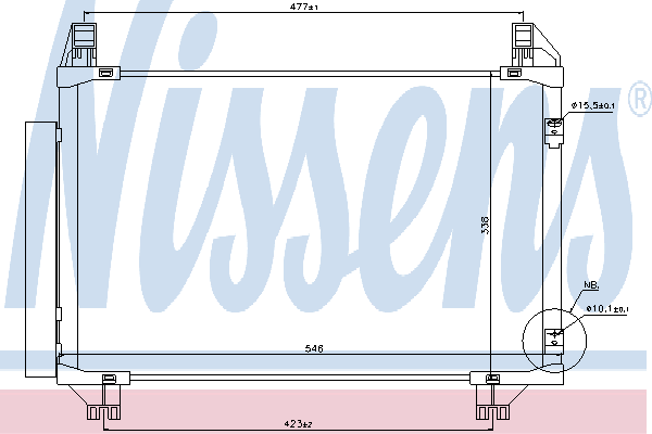 940130 Nissens radiador de aparelho de ar condicionado