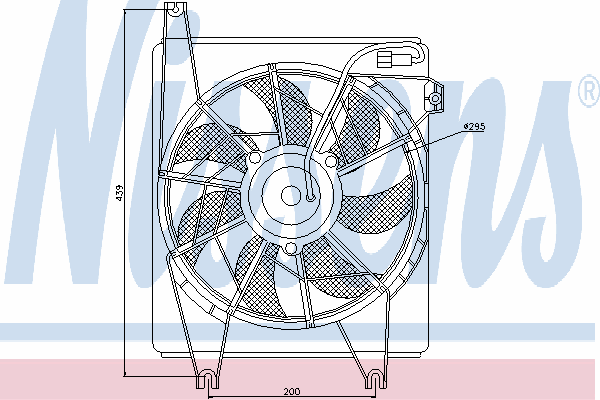 Difusor de radiador, aire acondicionado, completo con motor y rodete 85623 NISSENS