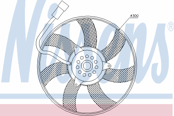 85617 Nissens ventilador elétrico de esfriamento montado (motor + roda de aletas direito)