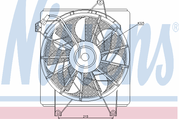 85622 Nissens difusor do radiador de esfriamento