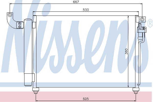 940003 Nissens radiador de aparelho de ar condicionado