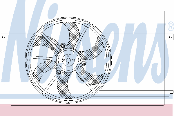 EMI017 Doga ventilador elétrico de esfriamento montado (motor + roda de aletas)