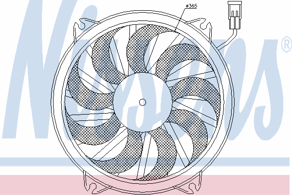85605 Nissens ventilador elétrico de esfriamento montado (motor + roda de aletas)