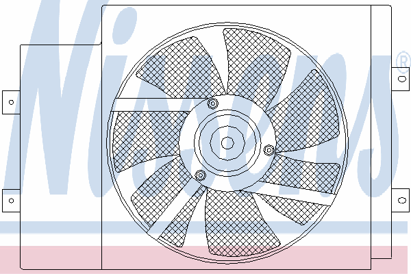 Difusor do radiador de aparelho de ar condicionado, montado com roda de aletas e o motor 85594 Nissens