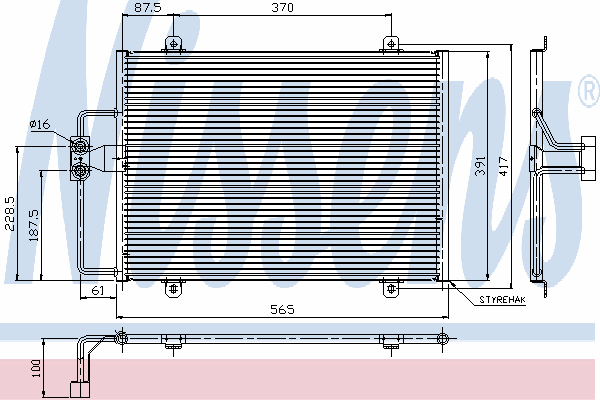 94246 Nissens radiador de aparelho de ar condicionado