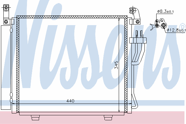 Radiador de aparelho de ar condicionado 940206 Nissens