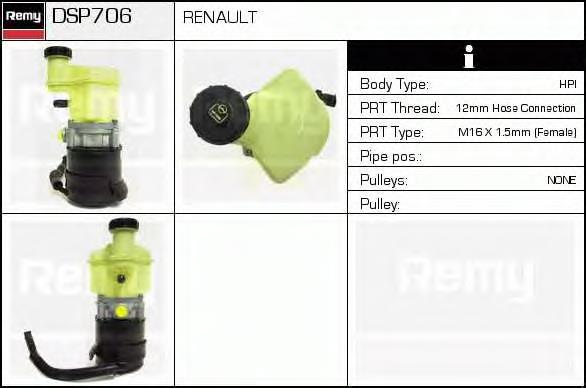 DSP706 Delco Remy bomba da direção hidrâulica assistida