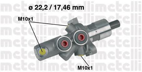 Цилиндр тормозной главный 050175 Metelli