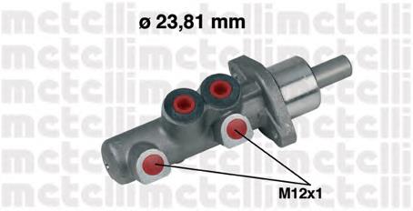 Цилиндр главный тормоза (гидротормозов) Metelli 050367 цена, от 46.75 USD