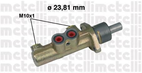 Цилиндр тормозной главный 050411 Metelli