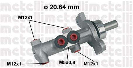 Цилиндр главный тормоза (гидротормозов) Metelli 050422 цена, от 36.56 USD