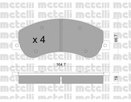 22-0680-1 Metelli sapatas do freio dianteiras de disco