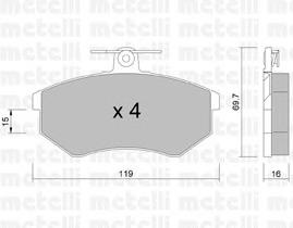  Передние тормозные колодки Geely CK 2