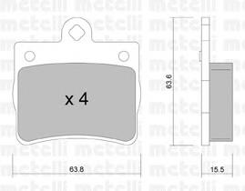 Колодки дисковые  Metelli 2202550 цена, от 16.06 USD