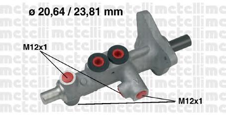 05-0627 Metelli цилиндр тормозной главный