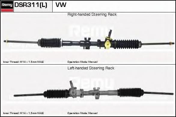 DSR311L Delco Remy cremalheira da direção