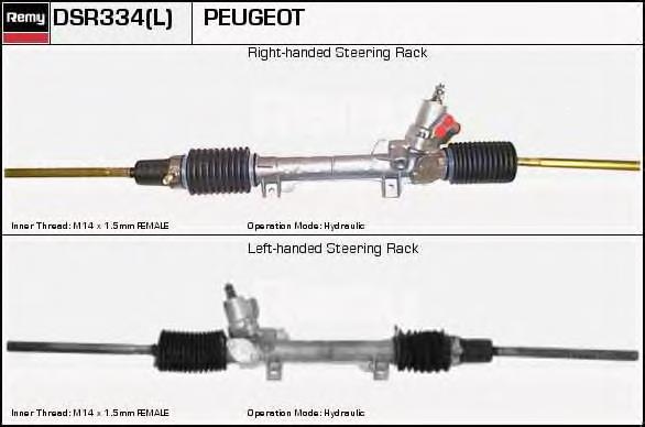 DSR334L Delco Remy cremalheira da direção