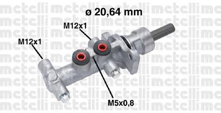 Цилиндр тормозной главный 050768 Metelli