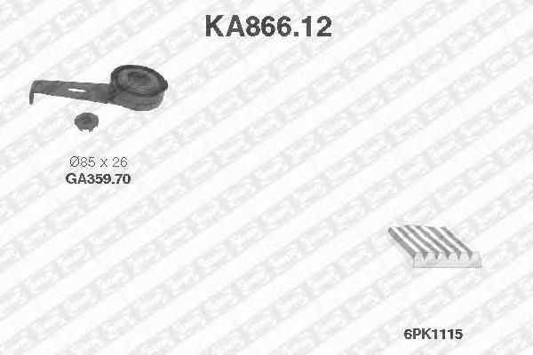 Correia dos conjuntos de transmissão, kit KA86612 SNR
