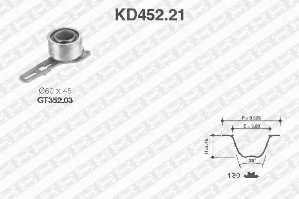 KD45221 SNR correia do mecanismo de distribuição de gás, kit