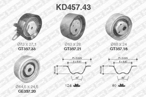 KD45743 SNR rolo de reguladora de tensão da correia do mecanismo de distribuição de gás