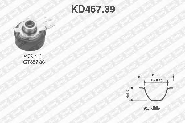 KD45739 SNR correia do mecanismo de distribuição de gás, kit