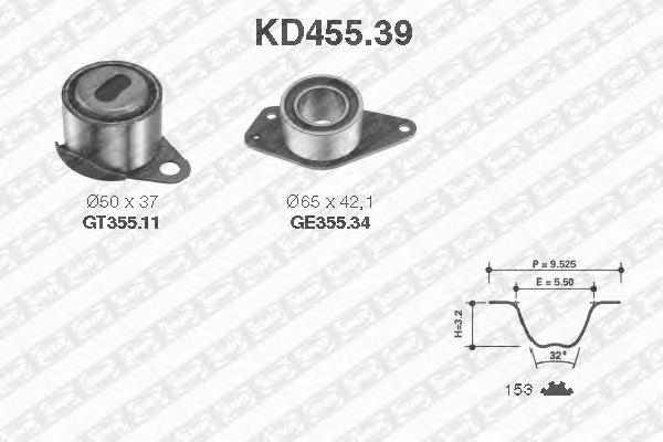KD45539 SNR correia do mecanismo de distribuição de gás, kit