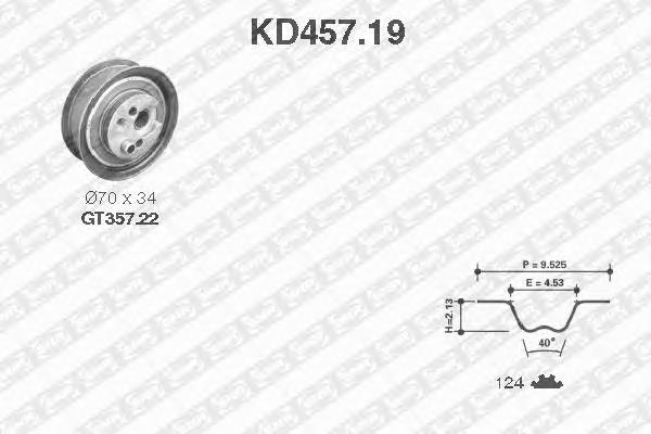 KD45719 SNR correia do mecanismo de distribuição de gás, kit