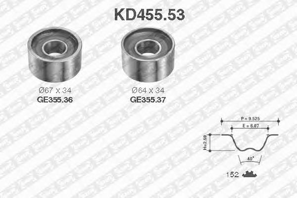 KD45553 SNR correia do mecanismo de distribuição de gás, kit