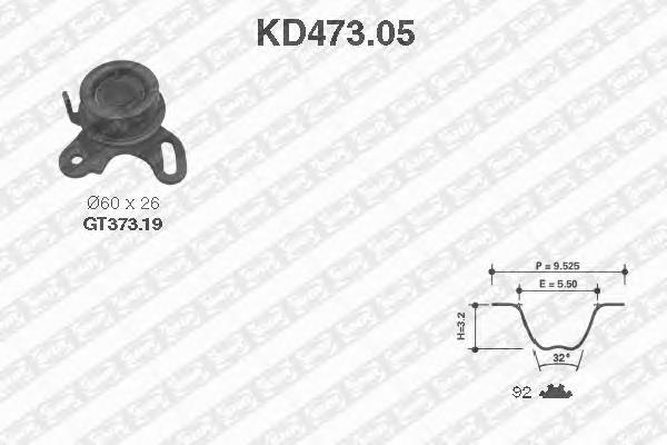 KD473.05 SNR correia do mecanismo de distribuição de gás, kit