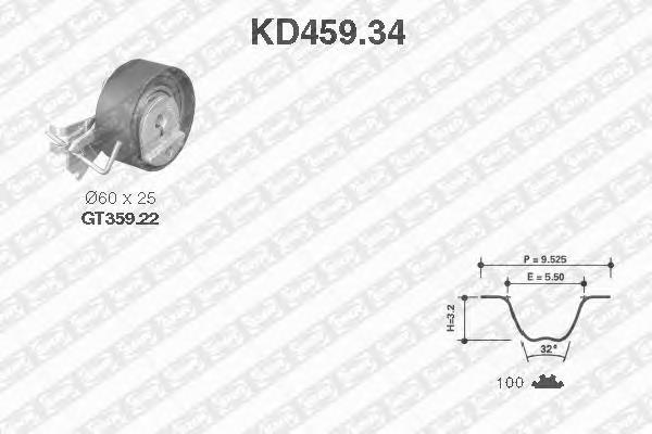KD45934 SNR correia do mecanismo de distribuição de gás, kit