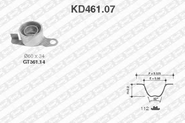 KD461.07 SNR correia do mecanismo de distribuição de gás, kit
