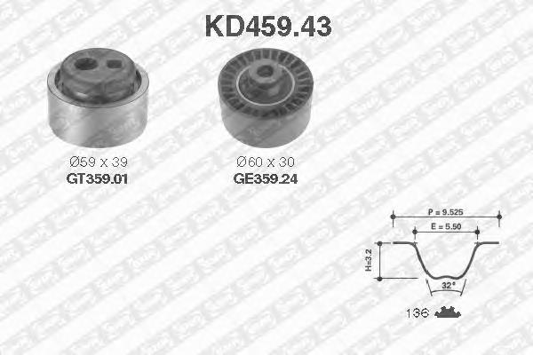 KD45943 SNR комплект грм